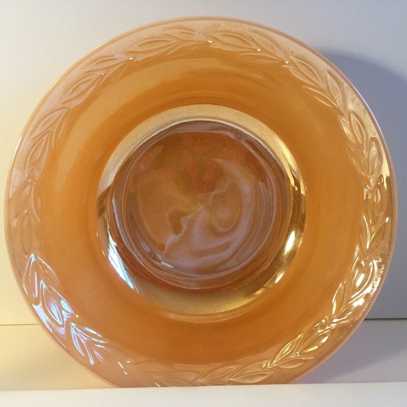Vintage Fire King Peach Luster Laurel Leaf 8"  Serving Bowl - Picture 9 of 9